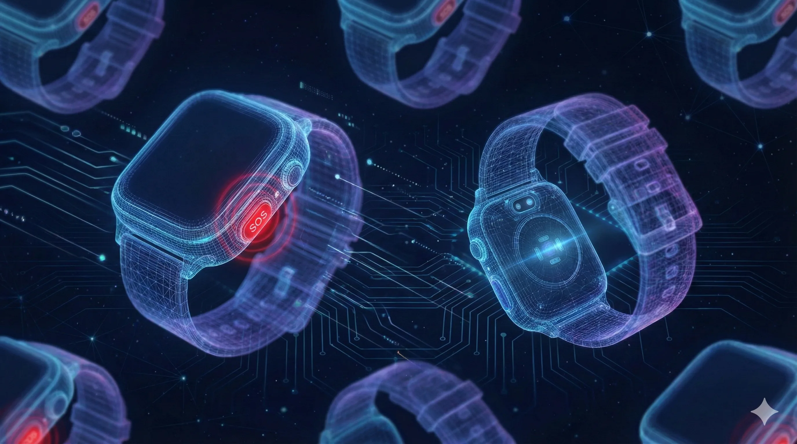 Smartwatch technology background
